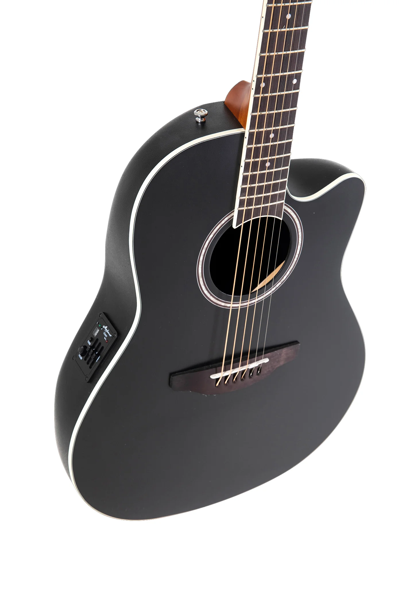Ovation Applause AB24-5S Mid-depth Acoustic-electric Guitar - Black - Image 3