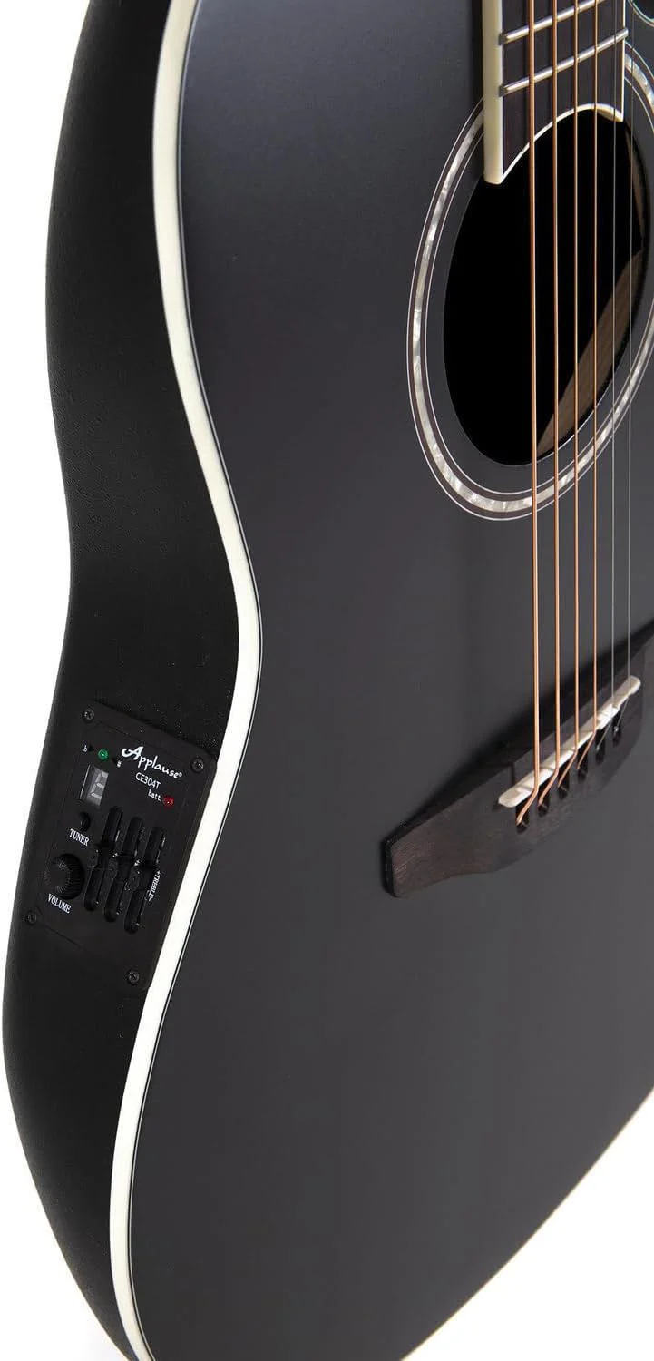 Ovation Applause AB28-5S Super Shallow Acoustic-electric Guitar - Black Satin - Image 4