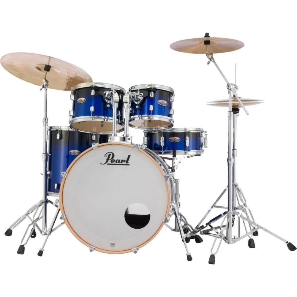Pearl Decade Maple 5-Piece Drum Set with Hardware, Drumstick and Throne - 22 Inch Bass Drum - Kobalt Blue Fade - Image 9