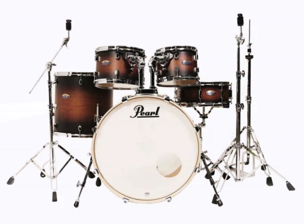 Pearl Decade Maple 5-Piece Drum Set with Hardware, Drumstick and Throne - 22 Inch Bass Drum - Satin Brown Burst - Image 9