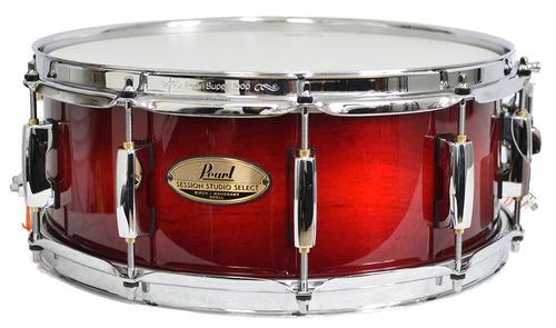 Pearl Session Studio Select 4-Piece Drum Set with Snare and Hardware, Drumstick and Throne - 22 Inch Bass Drum - Antique Crimson Burst - Image 2