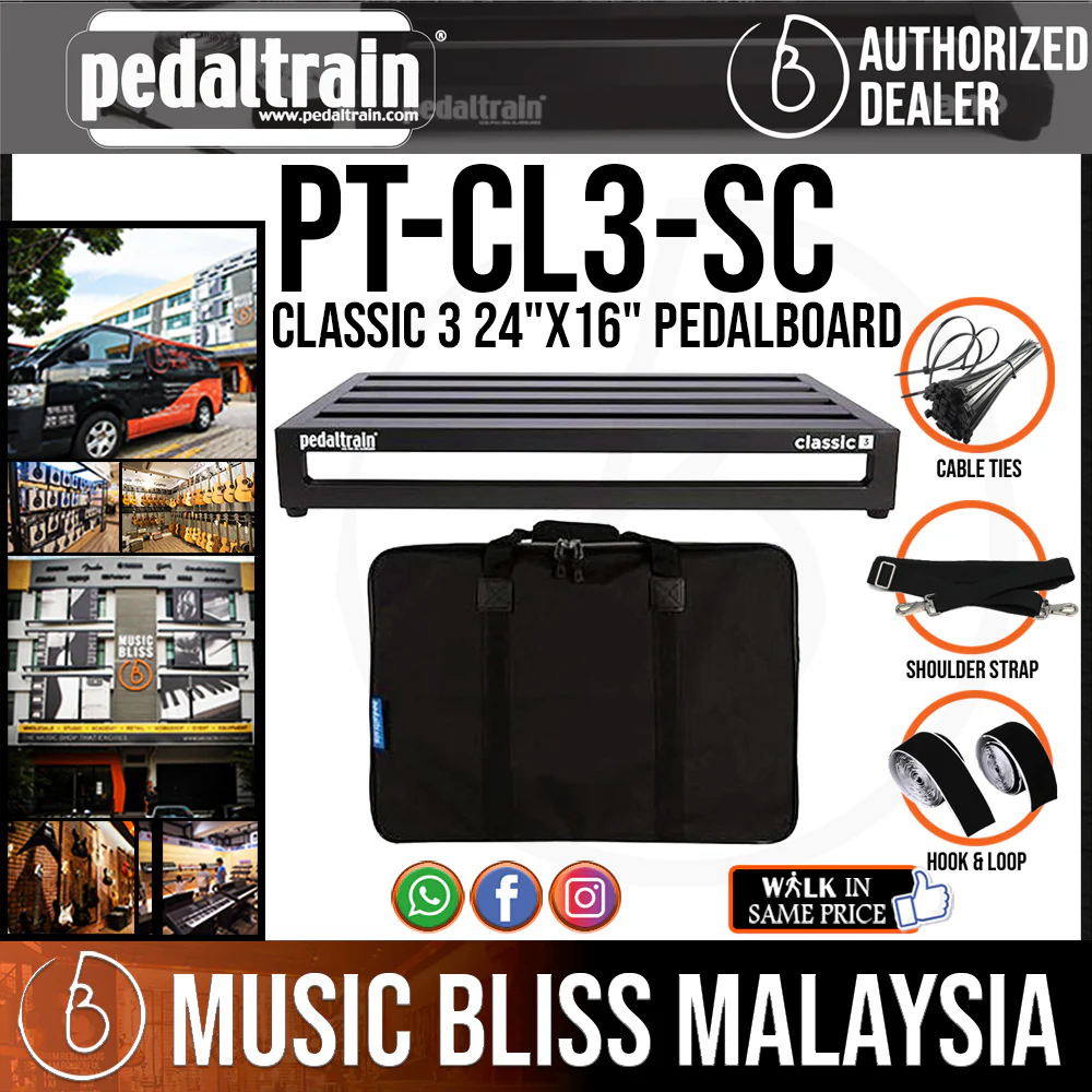 Pedaltrain Classic 3 24"x16" Pedalboard with Soft Case