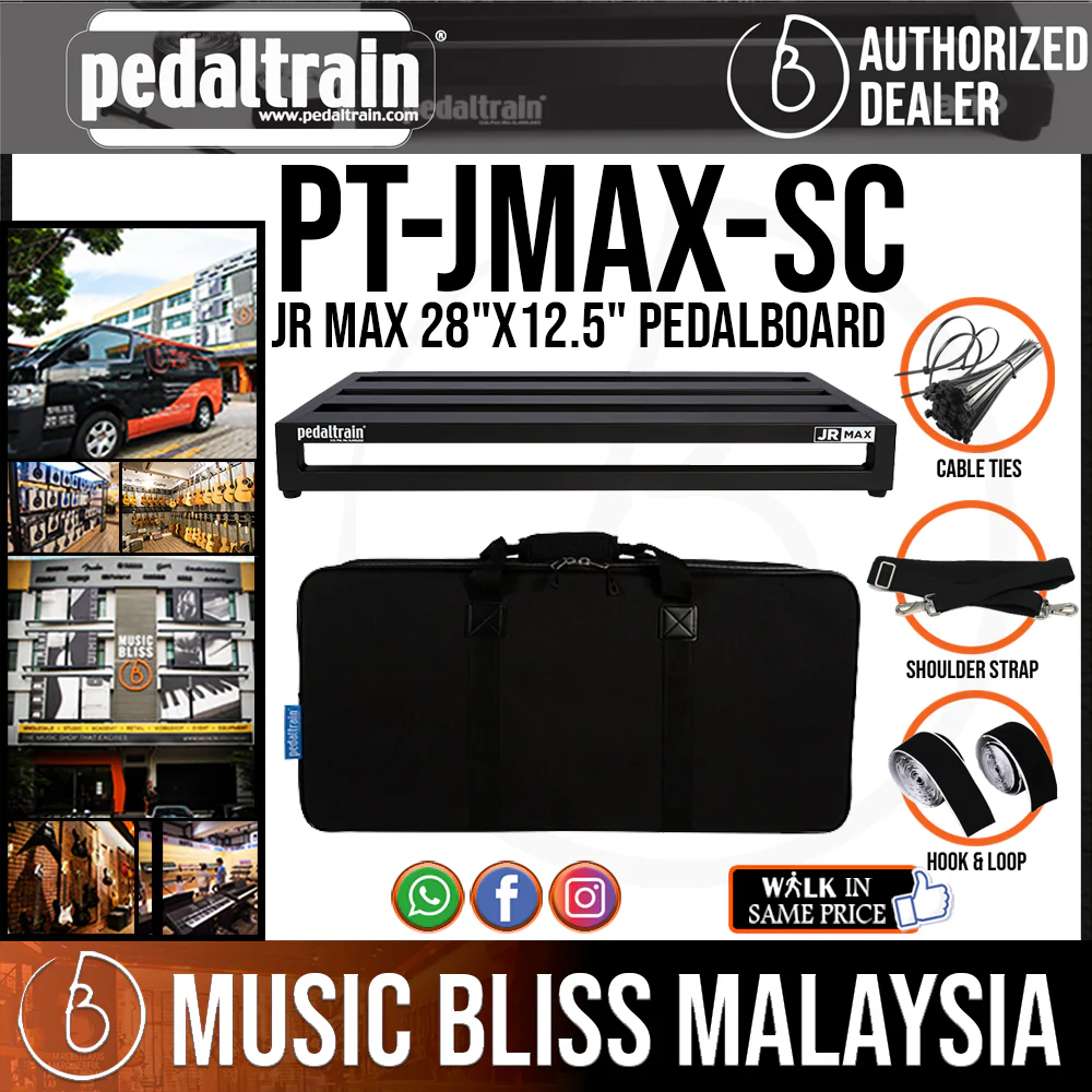Pedaltrain JR MAX 28"x12.5" Pedalboard with Soft Case