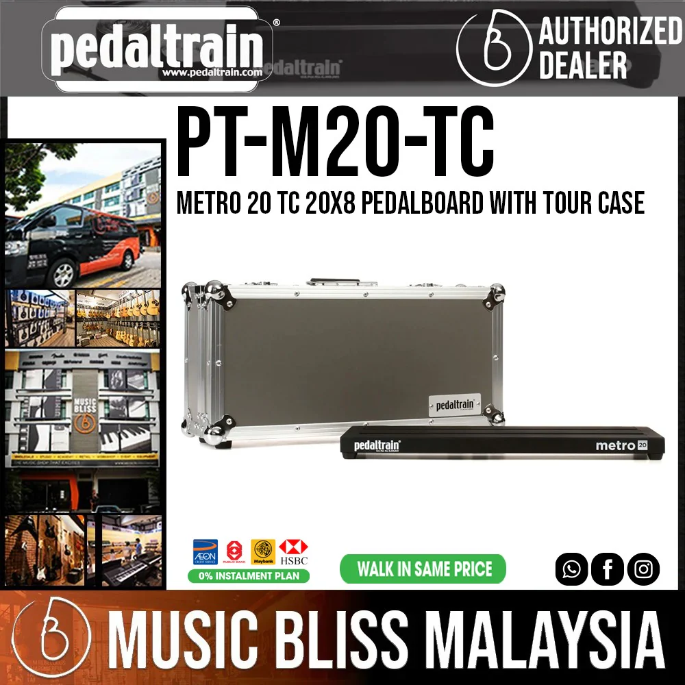 Pedaltrain Metro 20 TC 20x8 Pedalboard with Tour Case