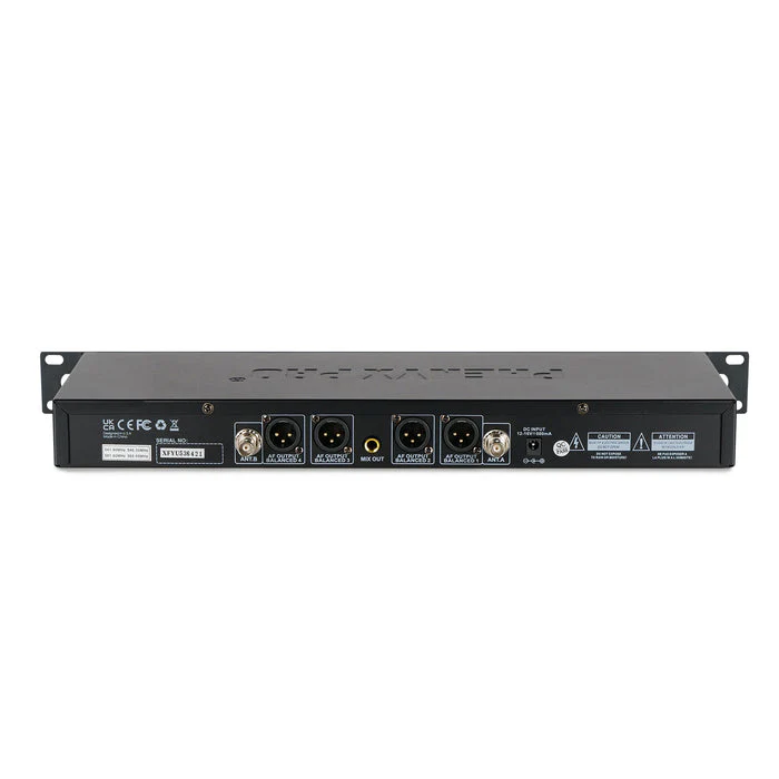 Phenyx Pro Best Budget Wireless PTU-5000-4H 4-Channel UHF Wireless Microphone System, with 4x Handheld Dynamic Microphones, Fixed Frequency, 260ft Range, Ideal for Church,Karaoke,Weddings, Events - Image 5