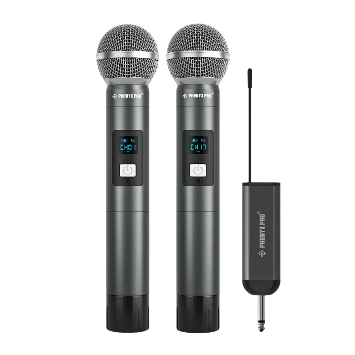 Phenyx Pro PDP-2-2H Dual Digital Portable Wireless Microphone System - 900MHz - Image 3