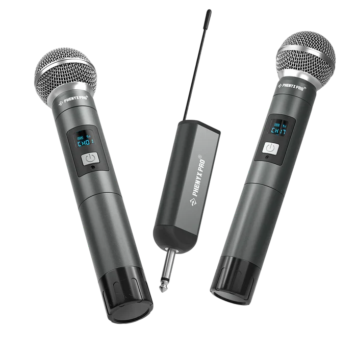 Phenyx Pro PDP-2-2H Dual Digital Portable Wireless Microphone System - 900MHz - Image 4