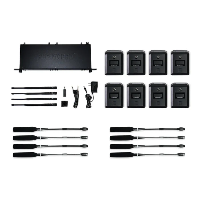Phenyx Pro PTC-8 Wireless Conference Microphone System w/ 8 Gooseneck Mics (PTC8) - Image 2