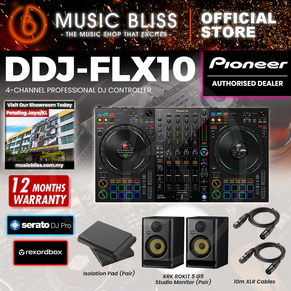 Pioneer DJ DDJ-FLX10 4-deck Rekordbox DJ Controller - Image 4