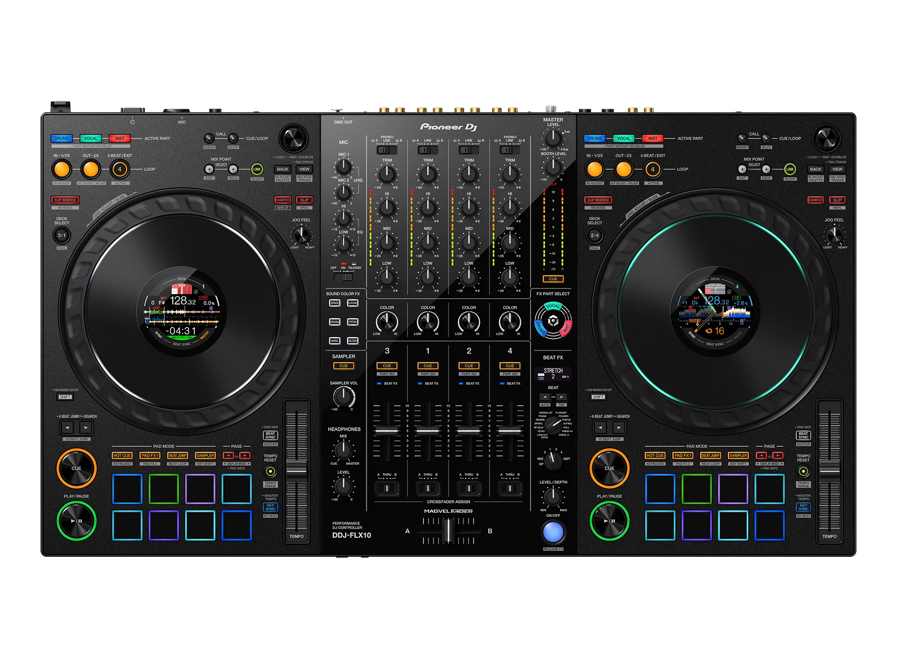 Pioneer DJ DDJ-FLX10 4-deck Rekordbox DJ Controller - Image 9
