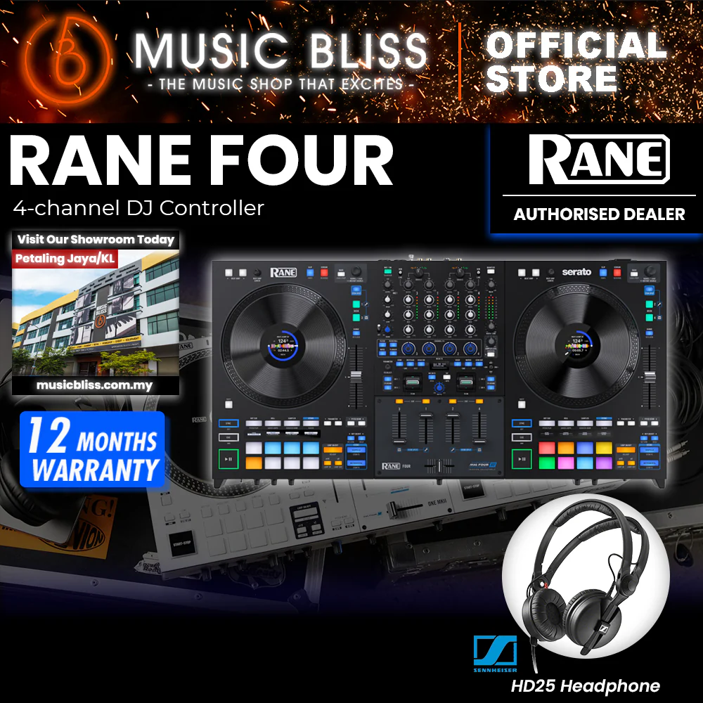 Rane Four 4-channel Stems DJ Controller - 8.5" Jog Wheels with displays, DJ Mixer with Internal FX, Serato DJ Pro & Pitch ‘n Time DJ Included - Image 2