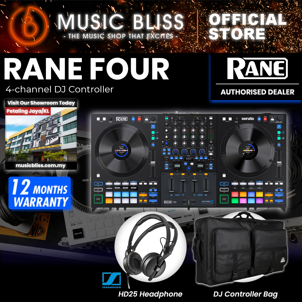 Rane Four 4-channel Stems DJ Controller - 8.5" Jog Wheels with displays, DJ Mixer with Internal FX, Serato DJ Pro & Pitch ‘n Time DJ Included - Image 3