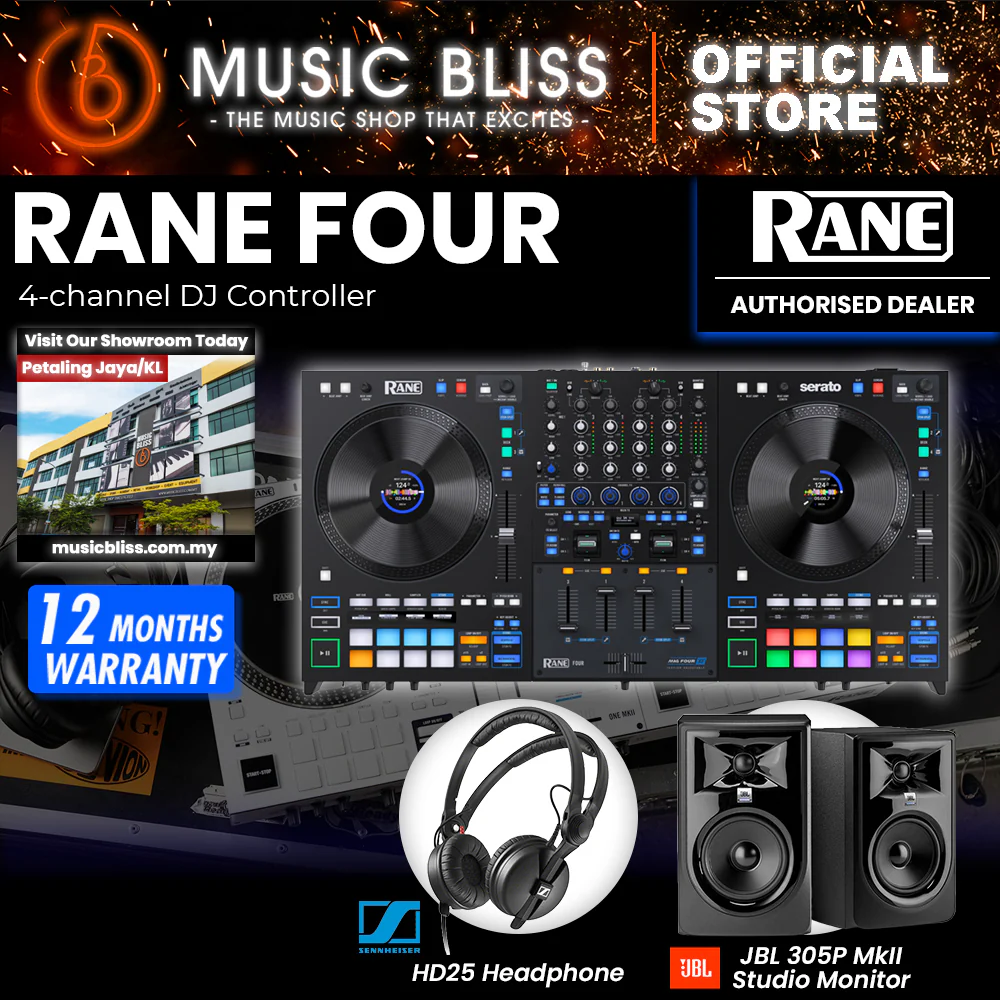 Rane Four 4-channel Stems DJ Controller - 8.5" Jog Wheels with displays, DJ Mixer with Internal FX, Serato DJ Pro & Pitch ‘n Time DJ Included - Image 4
