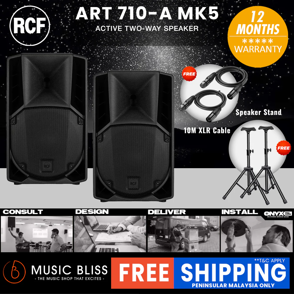 RCF ART 710-A MK5 10" 1400W 2-way Active Powered Speaker - Image 3