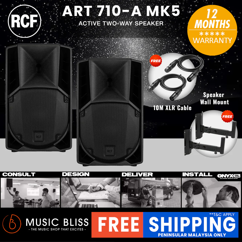 RCF ART 710-A MK5 10" 1400W 2-way Active Powered Speaker - Image 4