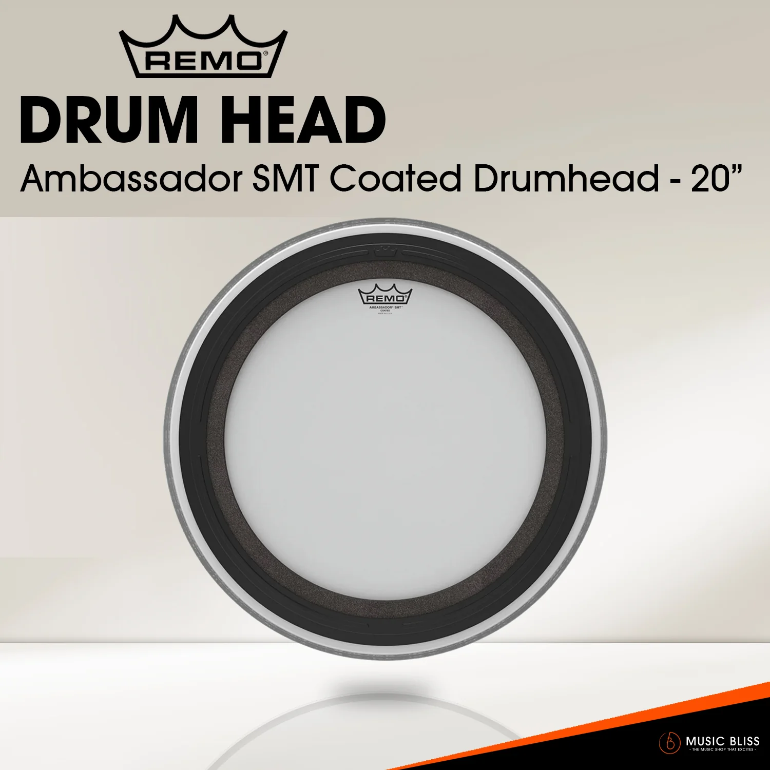 Remo Ambassador SMT Coated Drumhead (Available in sizes 16"-22") - Image 3