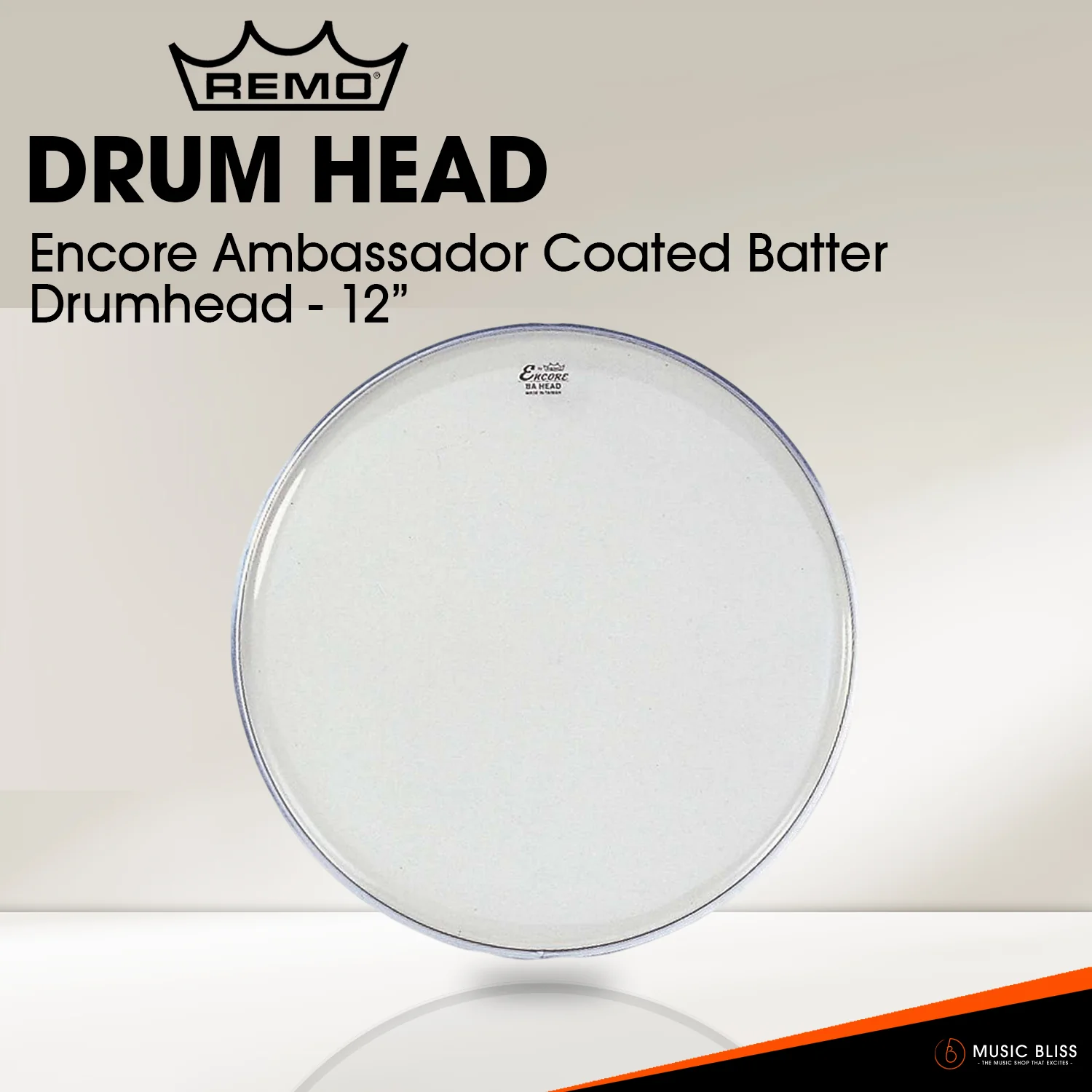 Remo Encore Ambassador Coated Batter Drumhead (Available in sizes 10"-6") - Image 2
