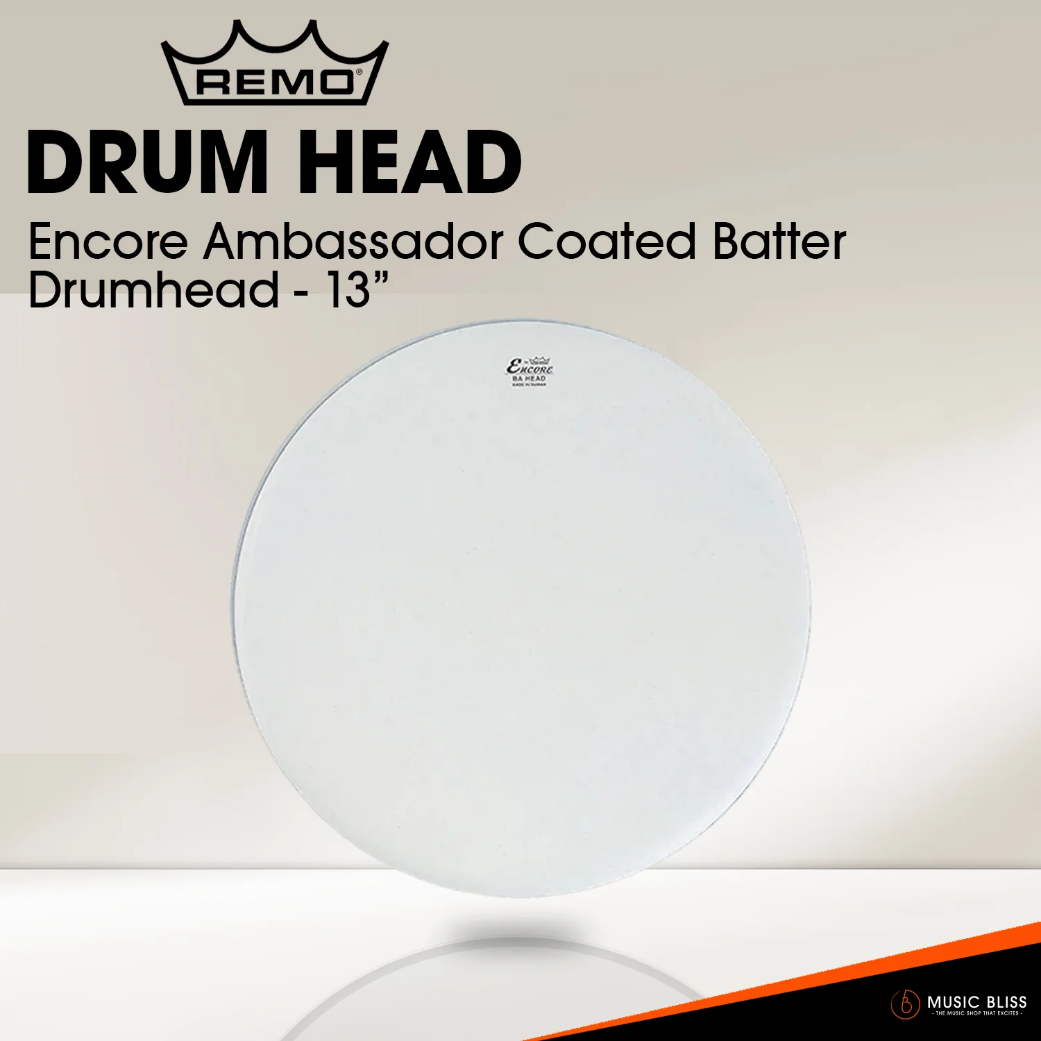 Remo Encore Ambassador Coated Batter Drumhead (Available in sizes 10"-6") - Image 3