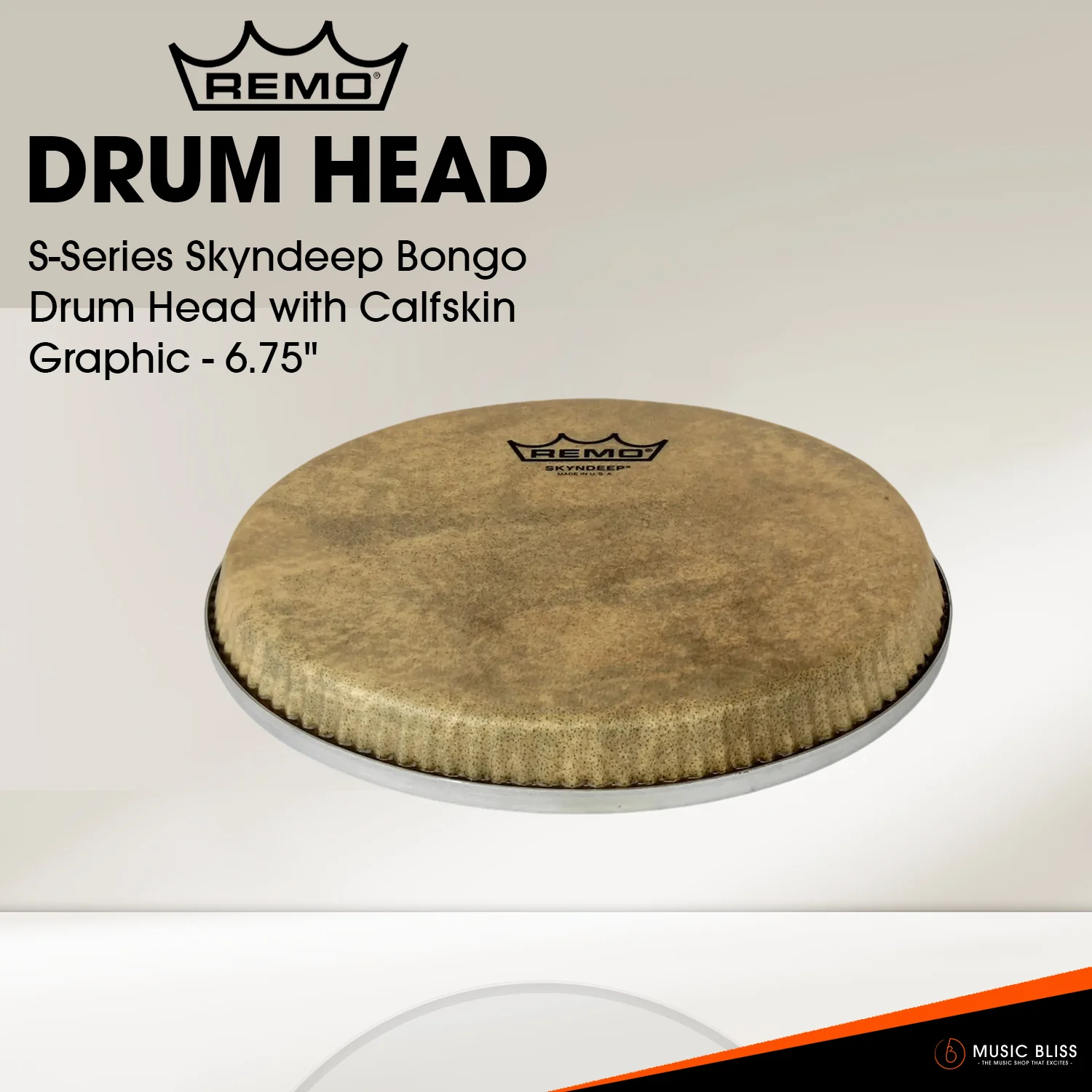 Remo S-Series Skyndeep Bongo Drum Head with Calfskin Graphic - 6.75"