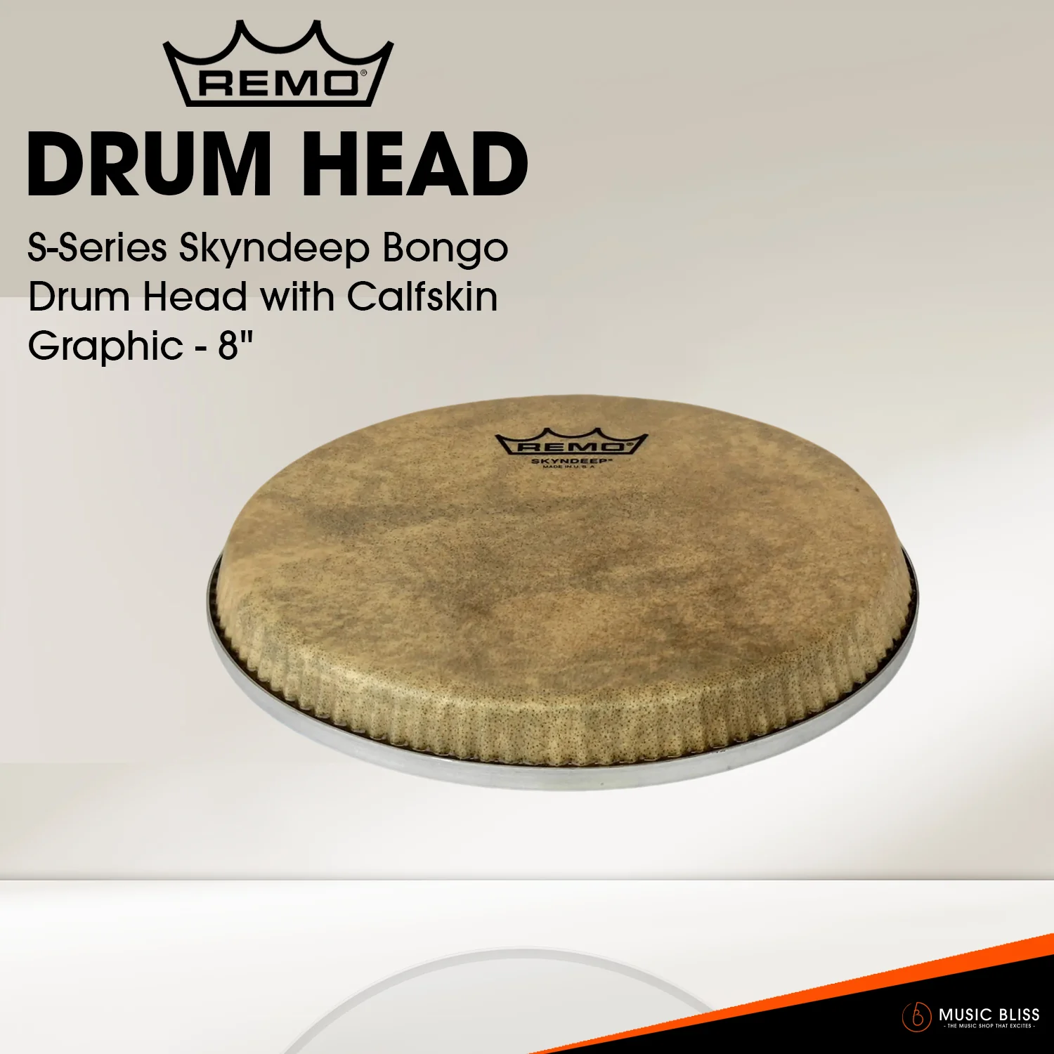 Remo S-Series Skyndeep Bongo Drum Head with Calfskin Graphic - 8"