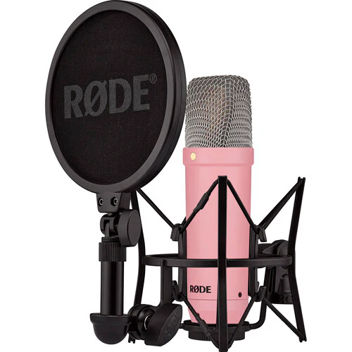 Rode NT1 Signature Series Condenser Microphone with SM6 Shockmount and Pop Filter - Pink - Image 2