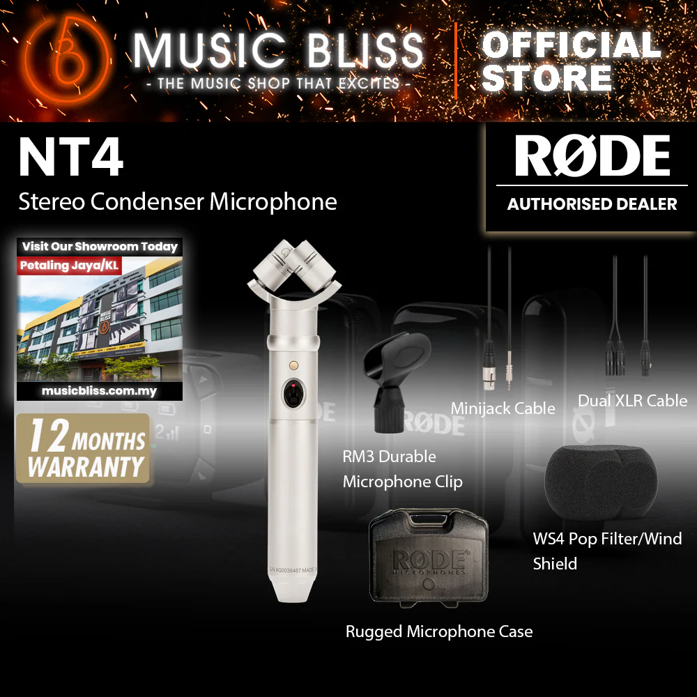 Rode NT4 Stereo X/Y Condenser Microphone 10 Years Warranty [Made in Australia]
