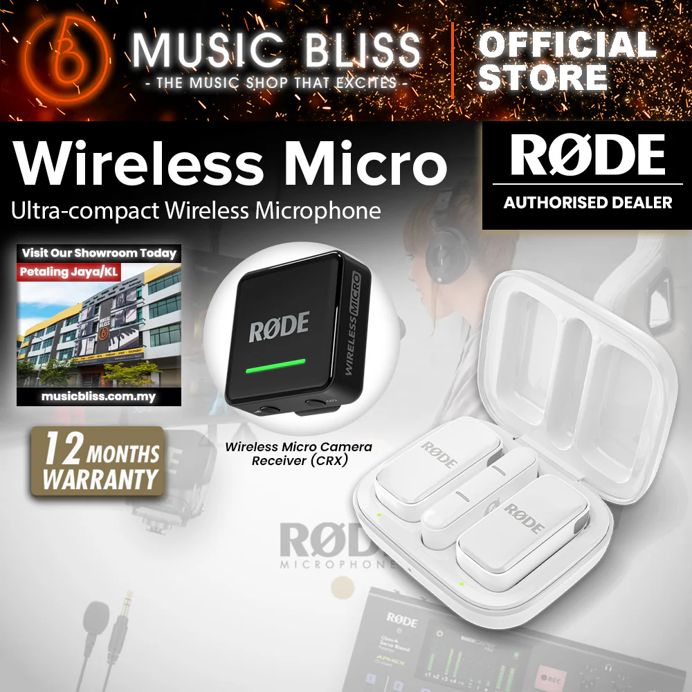 Rode Wireless Micro Ultra 2TX+1RX Compact Wireless Mic for Type C - White