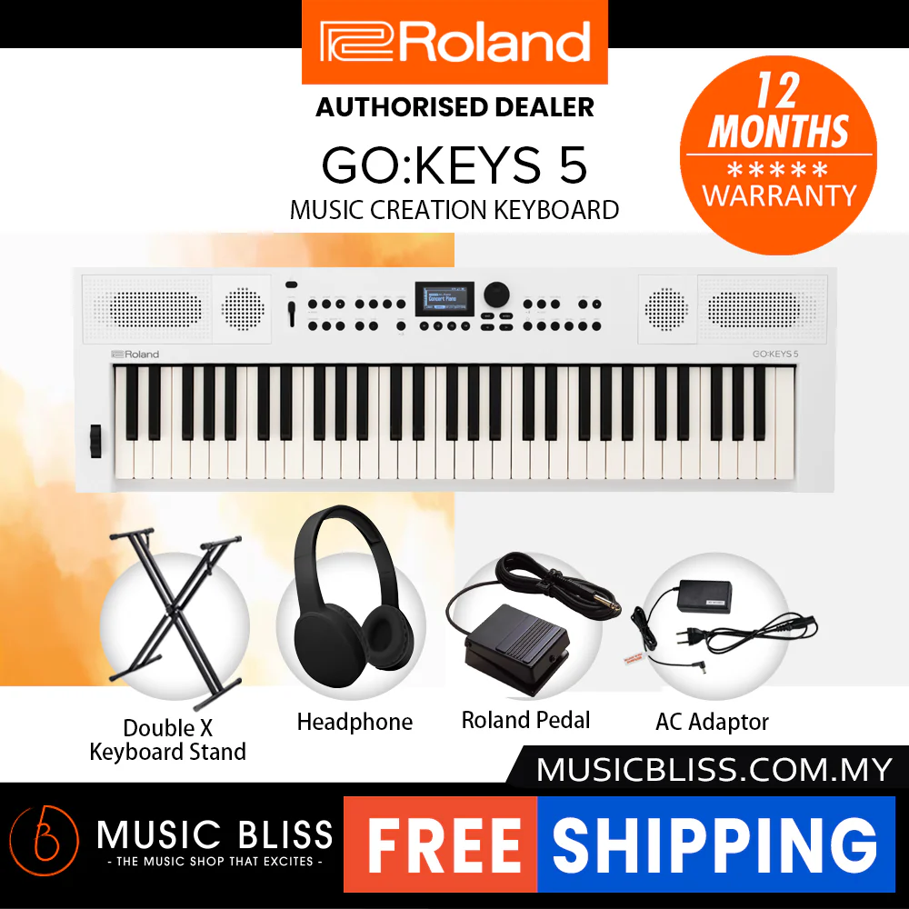 Roland GO:KEYS 5 Keyboard - White - Image 2
