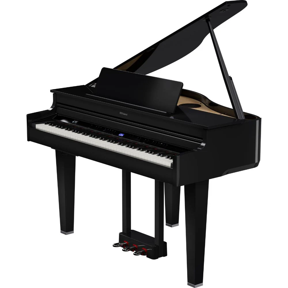Roland GP-6 Digital Baby Grand Piano with Bench - Polished Ebony - Image 2