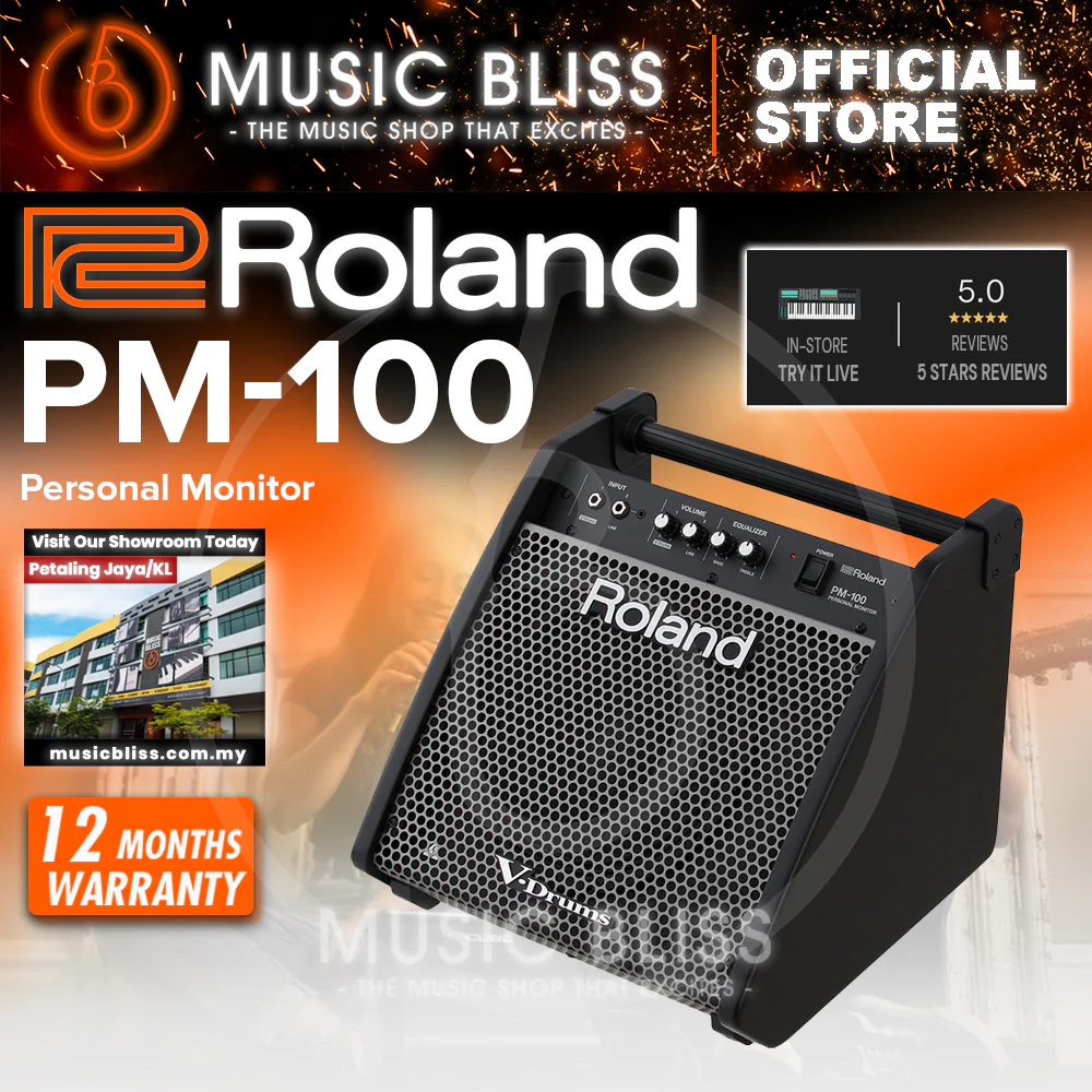Roland PM-100 80-Watt 1x10 2-Channel Powered Drum Monitor