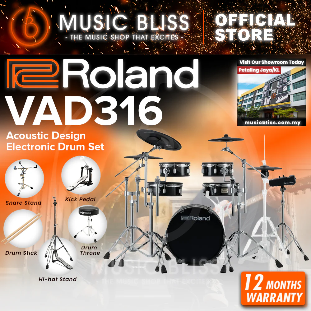 Roland V-Drums Acoustic Design VAD316 Electronic Drum Set - Image 2