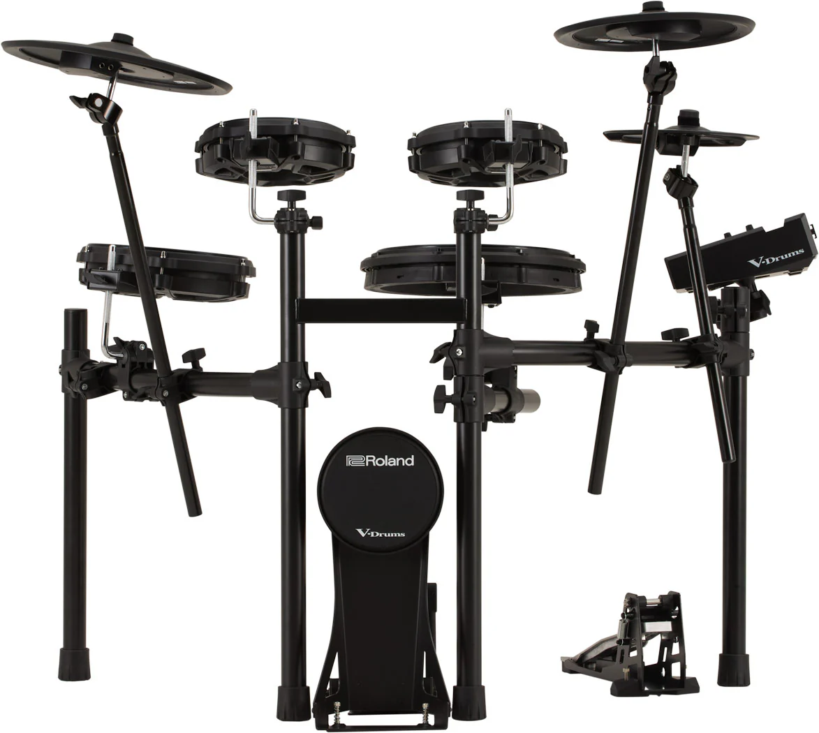 Roland V-Drums TD313 Electronic Drum Set with Headphone, Kick Pedal, Throne and Drumsticks - Image 11