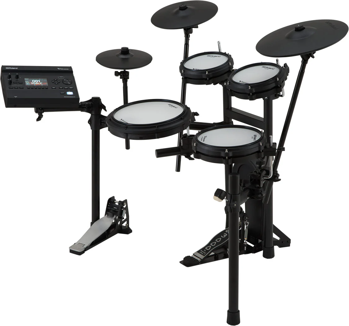 Roland V-Drums TD313 Electronic Drum Set with Headphone, Kick Pedal, Throne and Drumsticks - Image 12