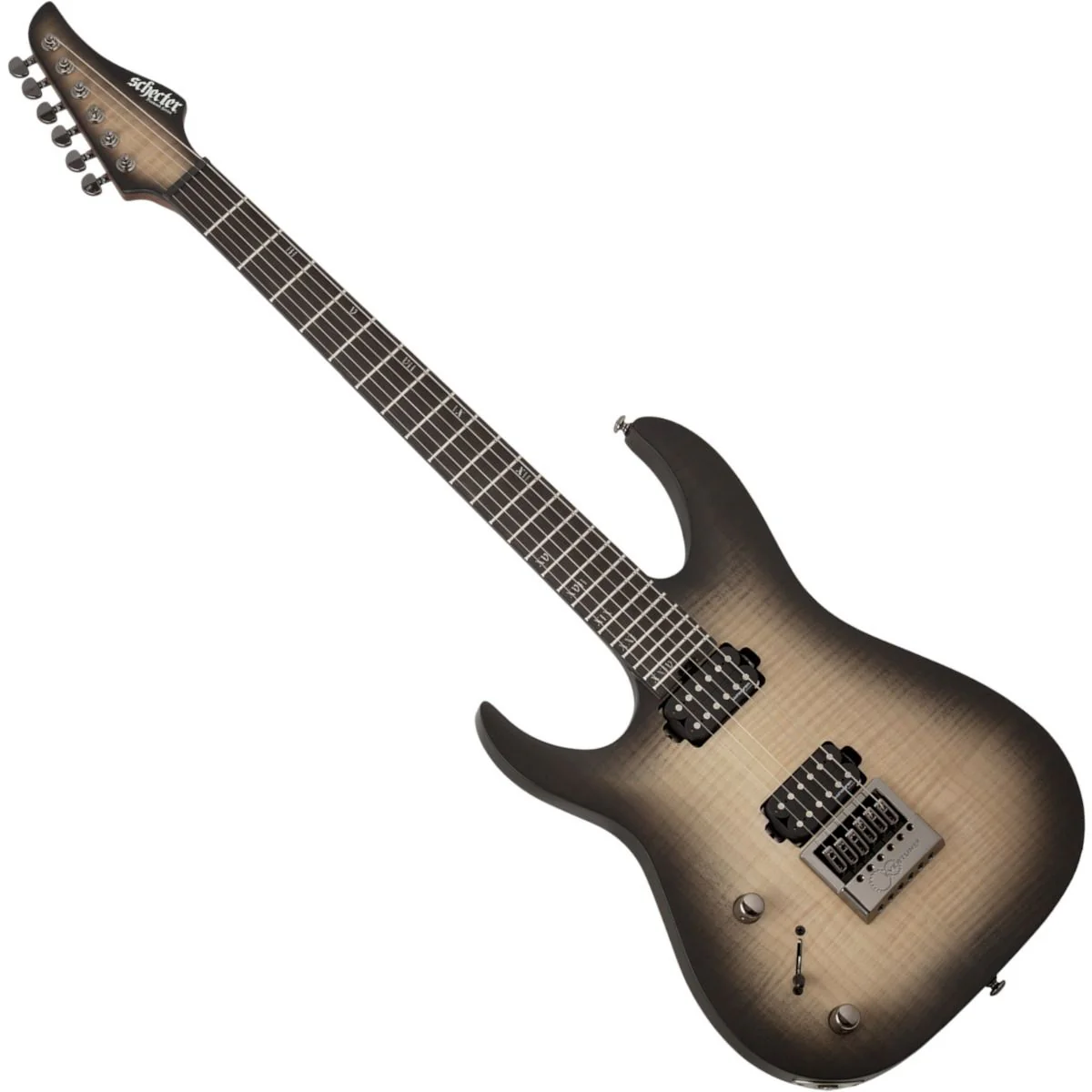 Schecter Banshee Mach-6 Evertune Left-Handed Electric Guitar - Fallout Burst - Image 2