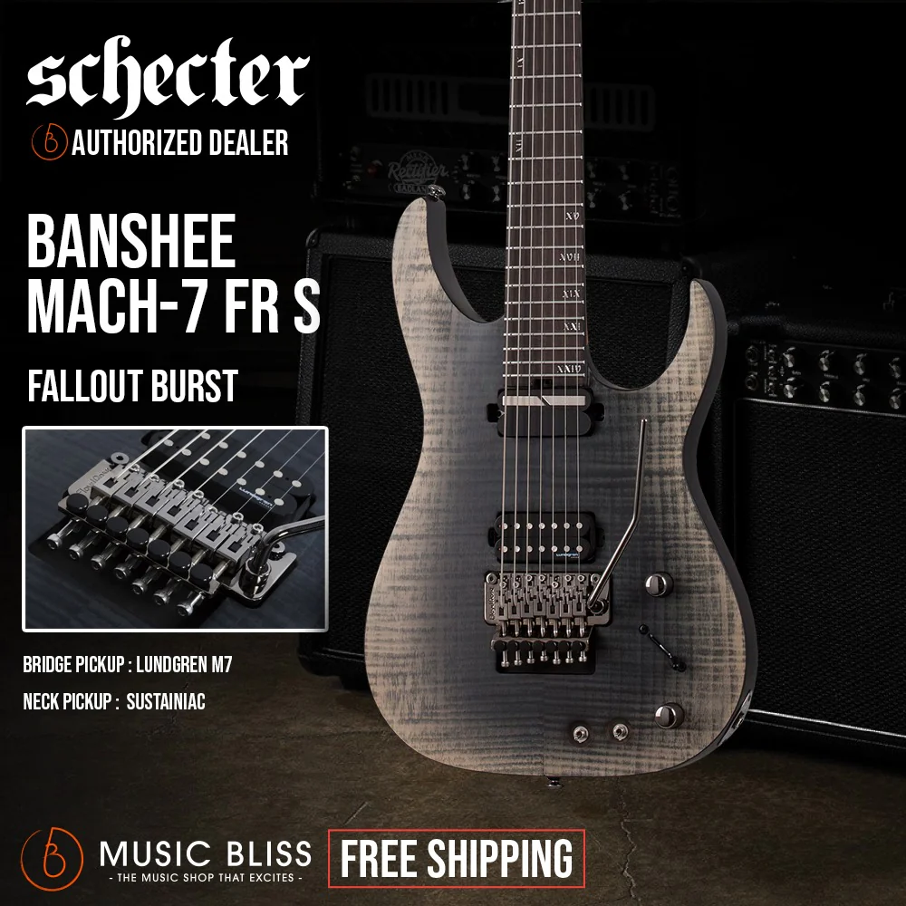 Schecter Banshee Mach-7 FR-S Electric Guitar - Fallout Burst