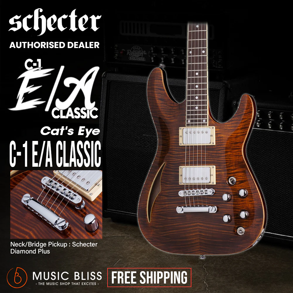 Schecter C-1 E/A Electric Guitar - Cat's Eye