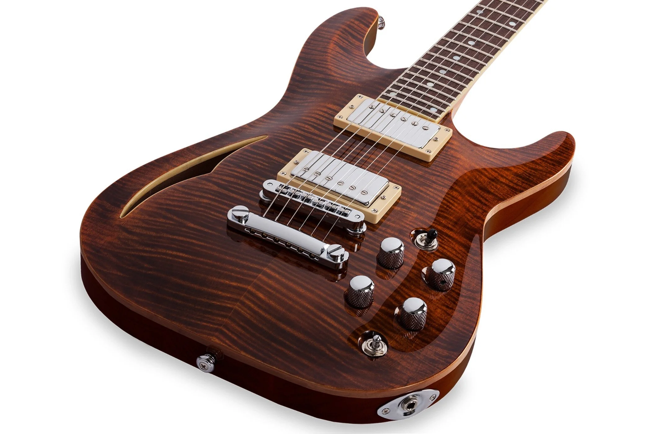 Schecter C-1 E/A Electric Guitar - Cat's Eye - Image 3
