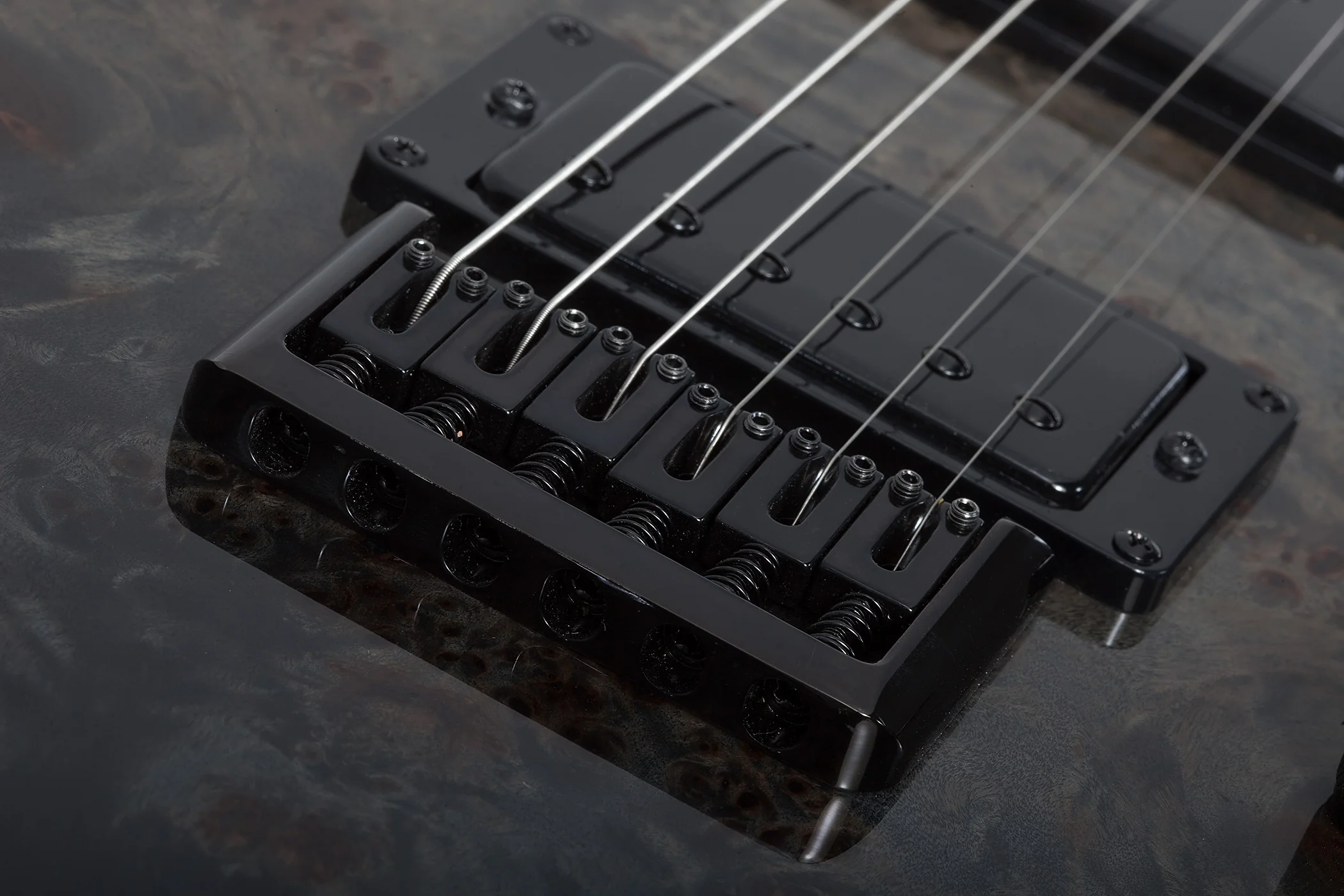 Schecter C-1 Standard Electric Guitar - Black Fade Burst Burl - Image 3