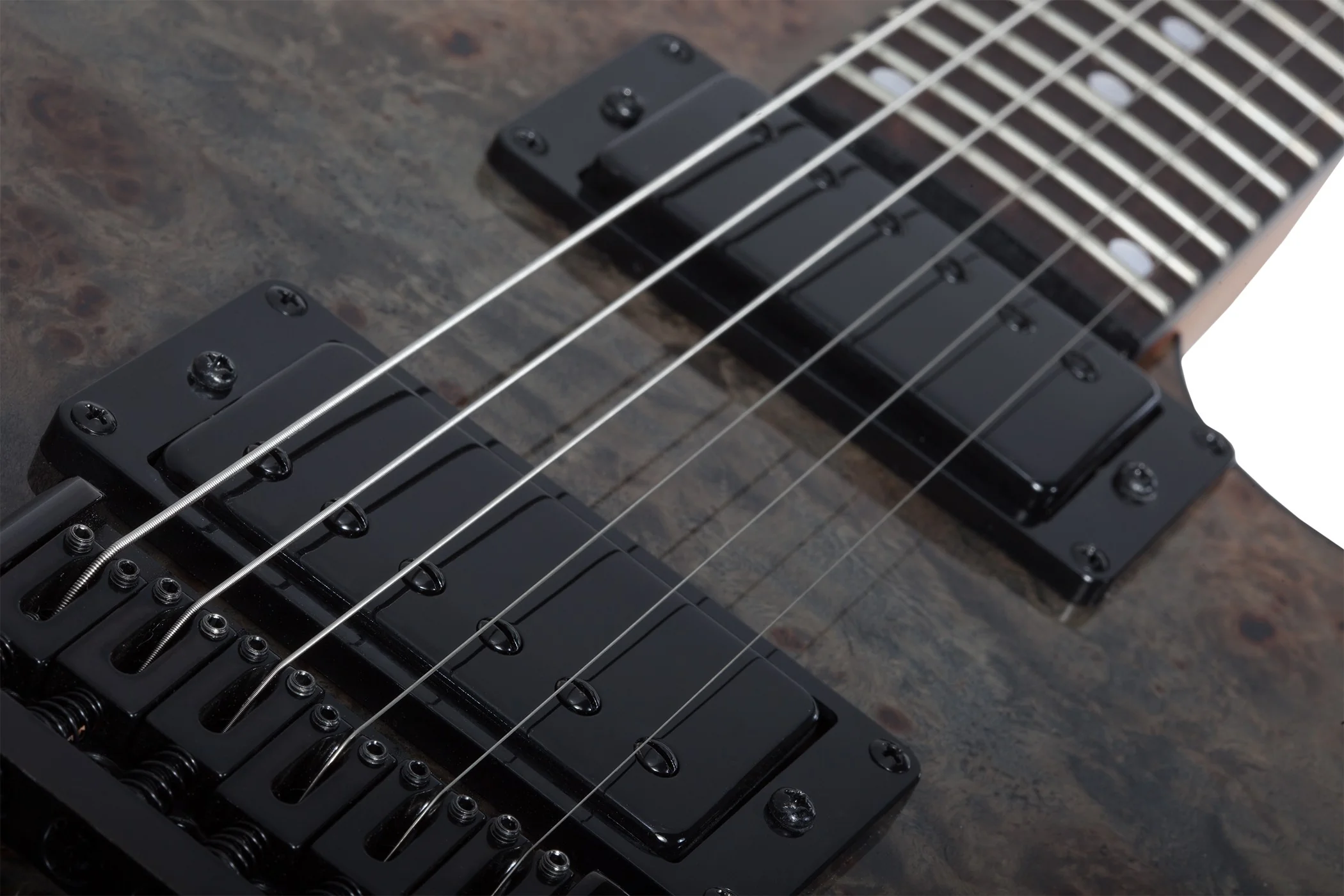 Schecter C-1 Standard Electric Guitar - Black Fade Burst Burl - Image 5