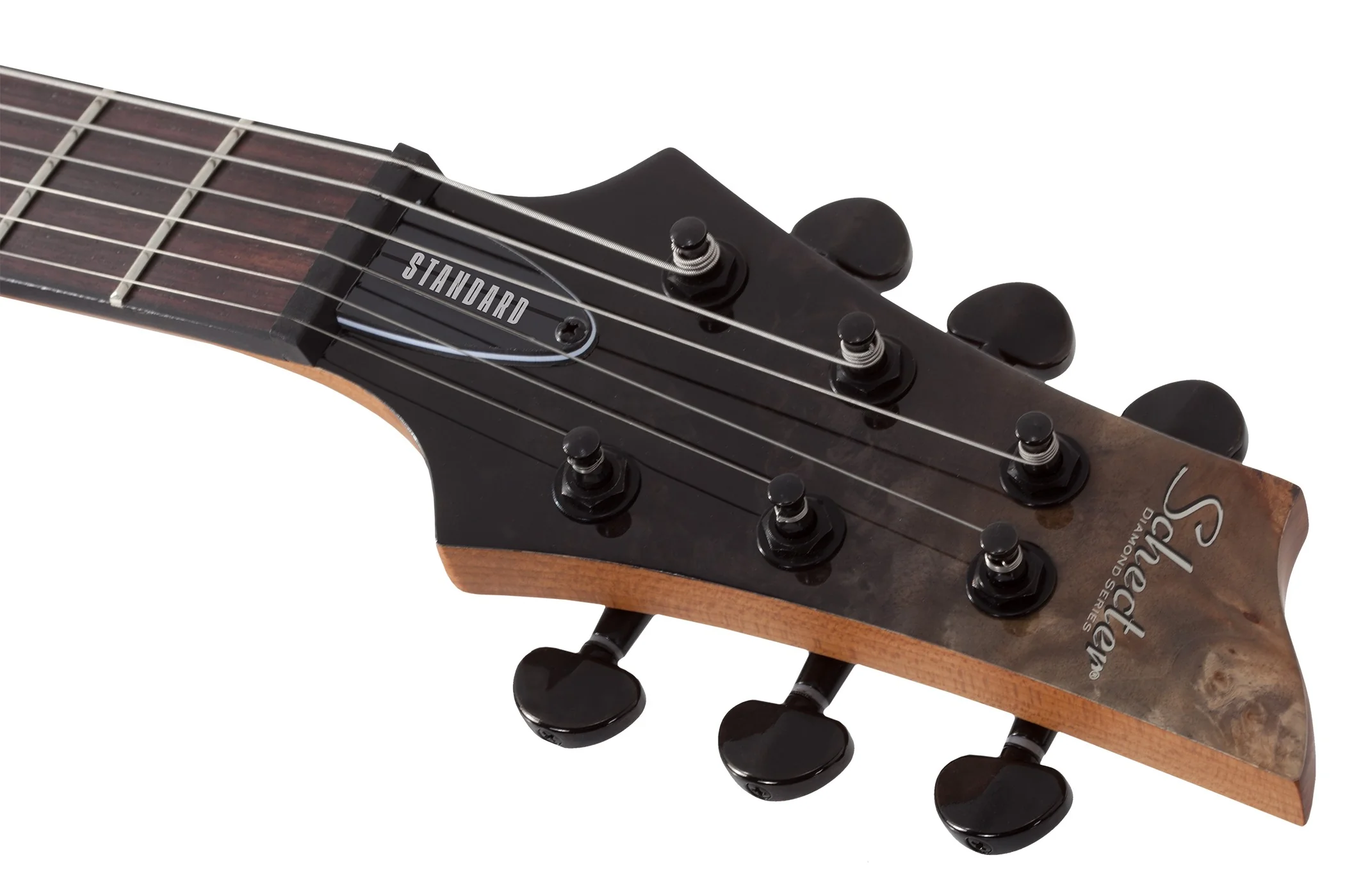 Schecter C-1 Standard Electric Guitar - Black Fade Burst Burl - Image 8