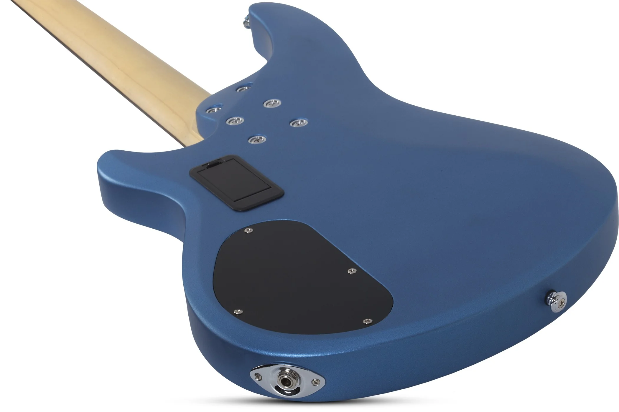 Schecter C-4 Deluxe Electric Bass Guitar - Satin Metallic Light Blue - Image 9
