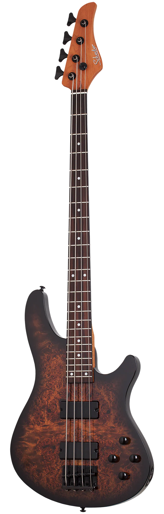 Schecter C-4 Standard Electric Bass Guitar - Tobacco Burl - Image 2