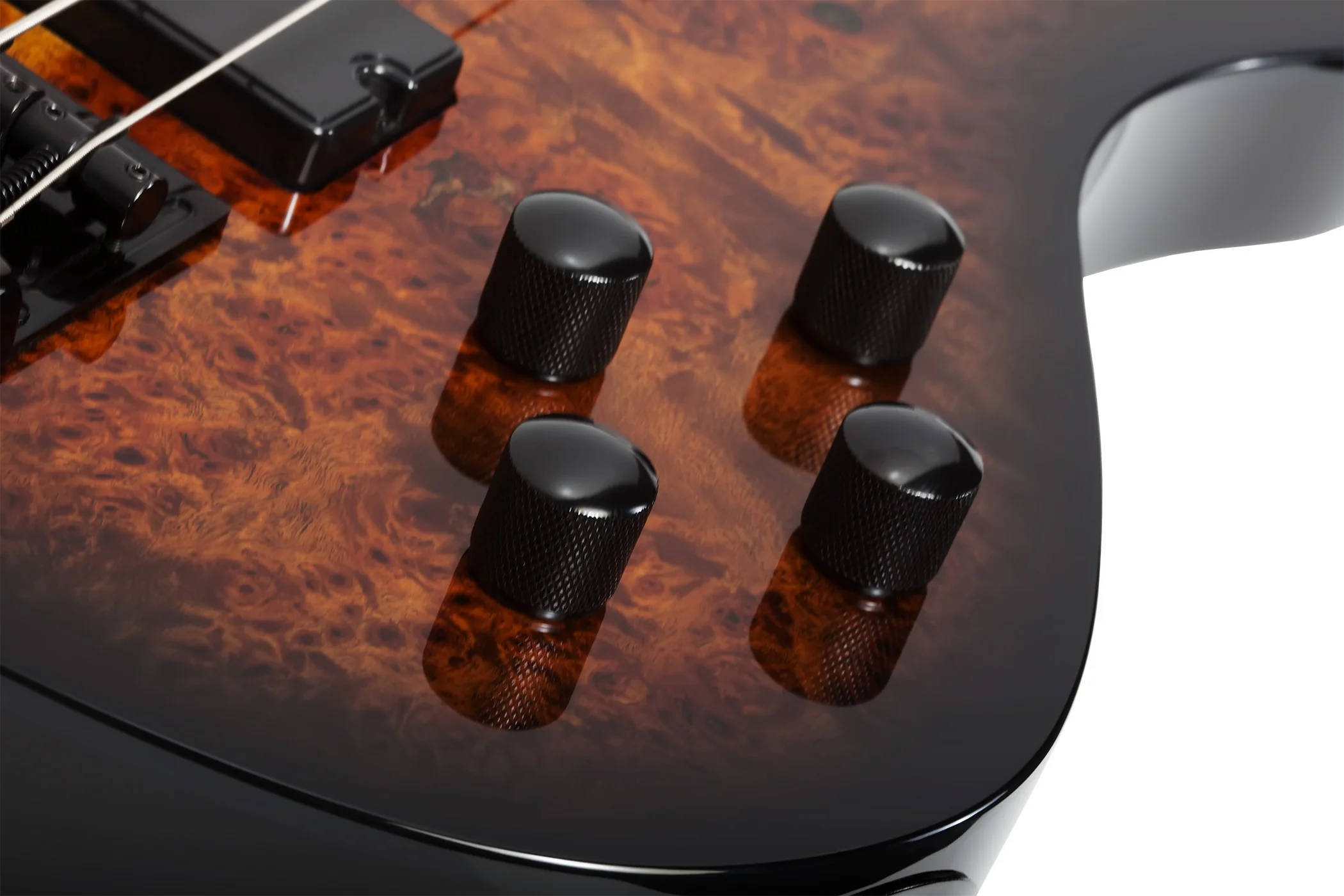 Schecter C-4 Standard Electric Bass Guitar - Tobacco Burl - Image 9