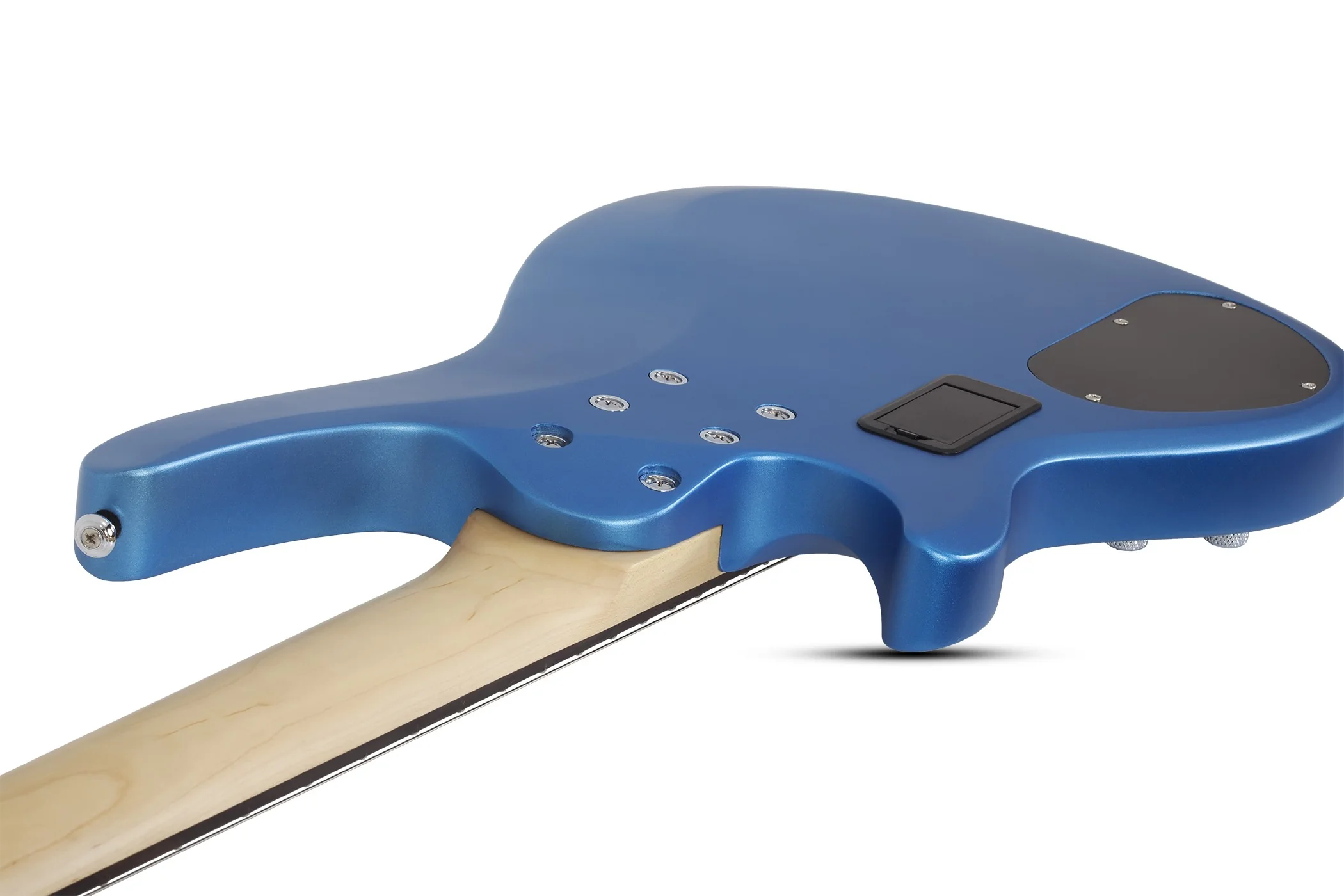 Schecter C-5 Deluxe Electric Bass Guitar - Satin Metallic Light Blue - Image 9