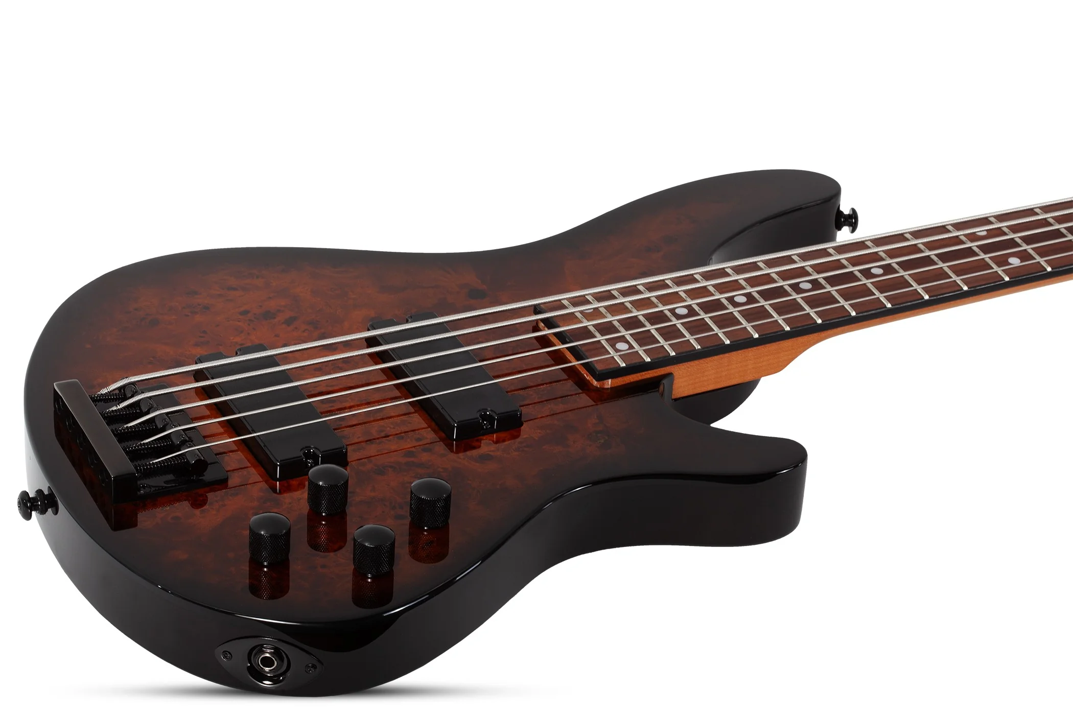 Schecter C-5 Standard Electric Bass Guitar - Tobacco Burl - Image 5