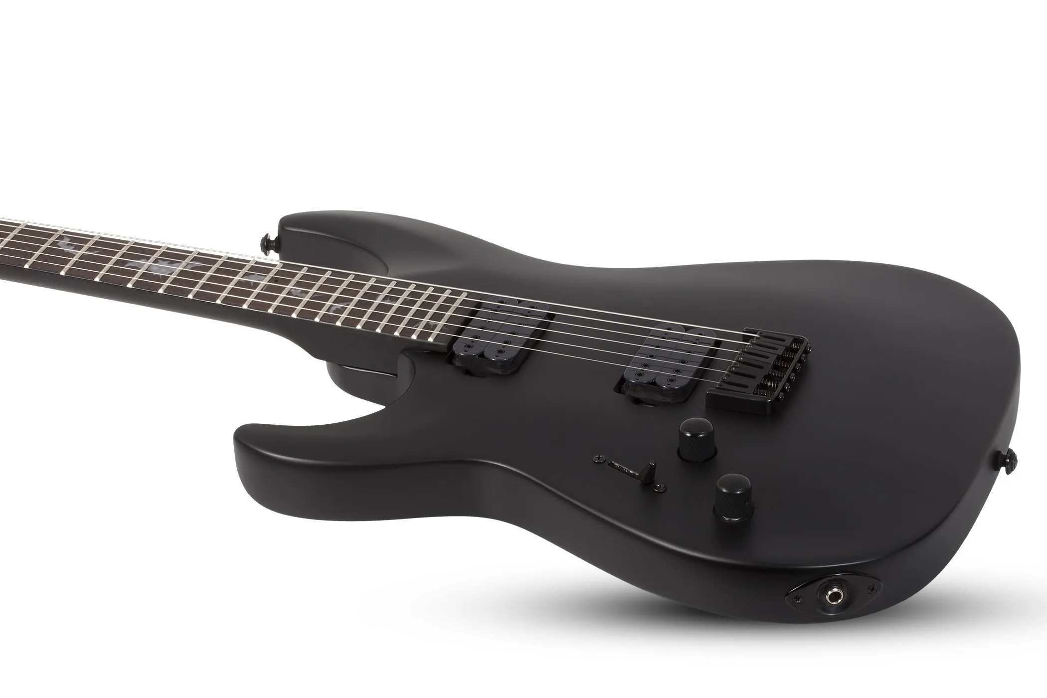 Schecter Damien-6 Left-Handed Electric Guitar - Satin Black - Image 4