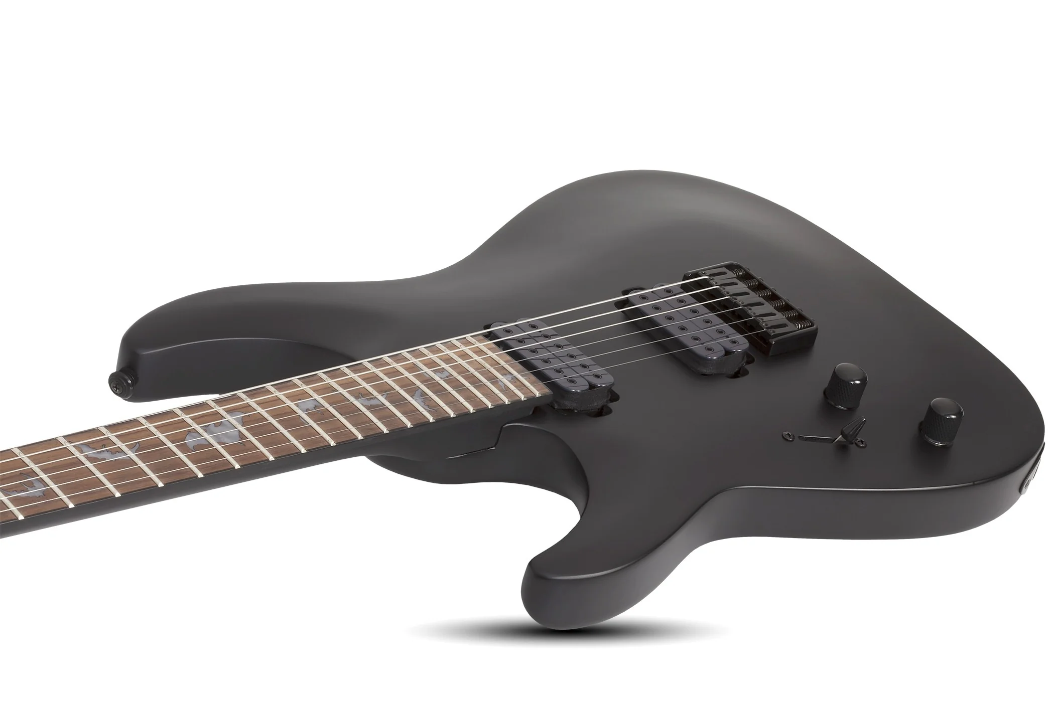 Schecter Damien-6 Left-Handed Electric Guitar - Satin Black - Image 6