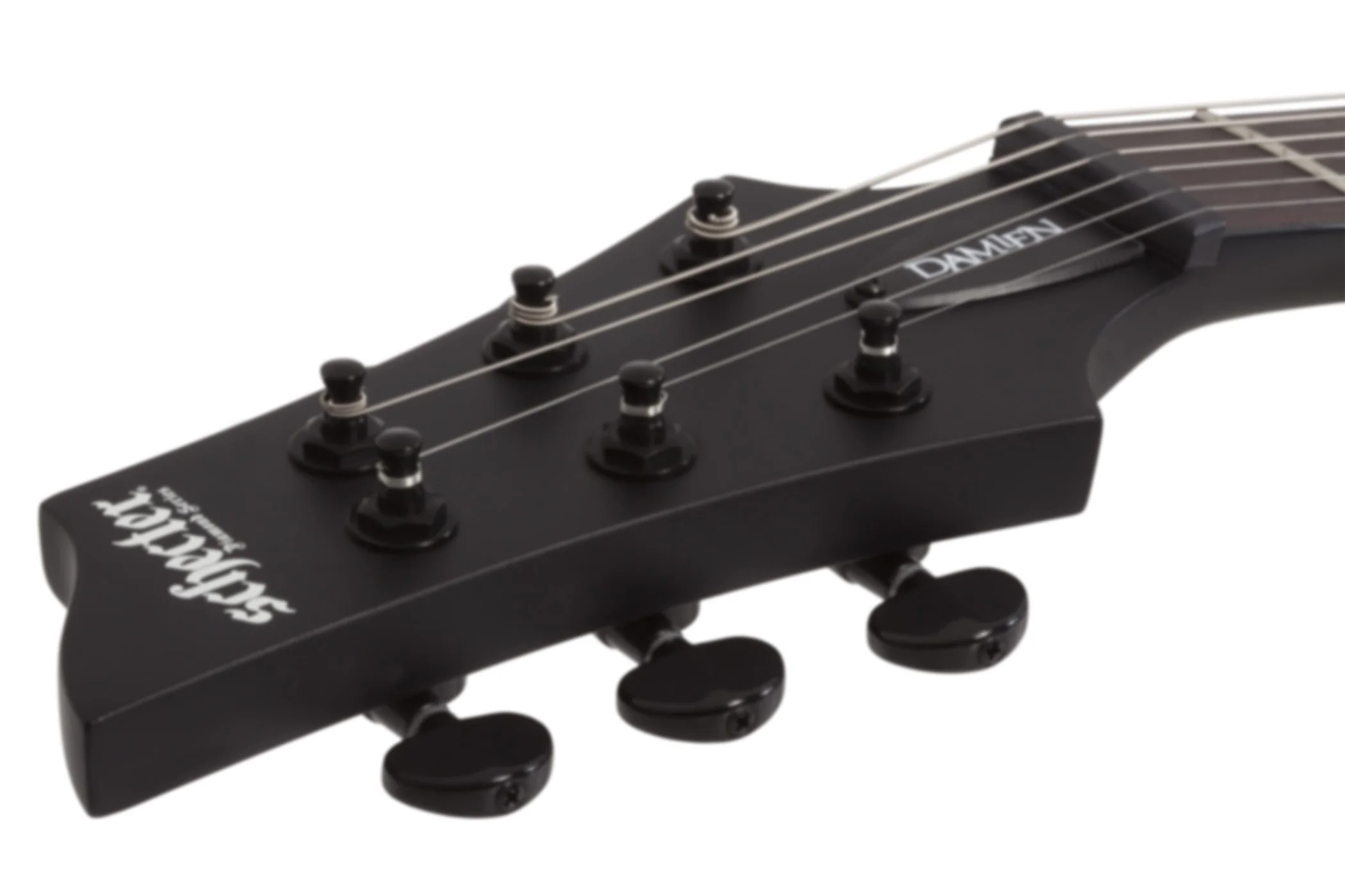 Schecter Damien-6 Left-Handed Electric Guitar - Satin Black - Image 8