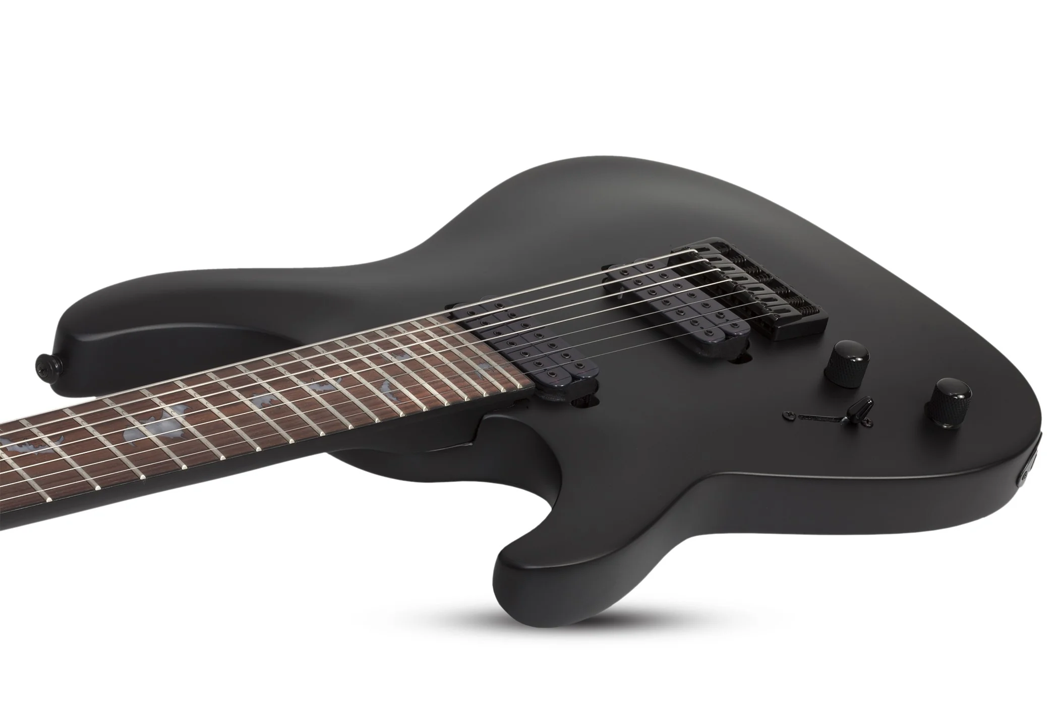 Schecter Damien-7 Left-Handed Electric Guitar - Satin Black - Image 7