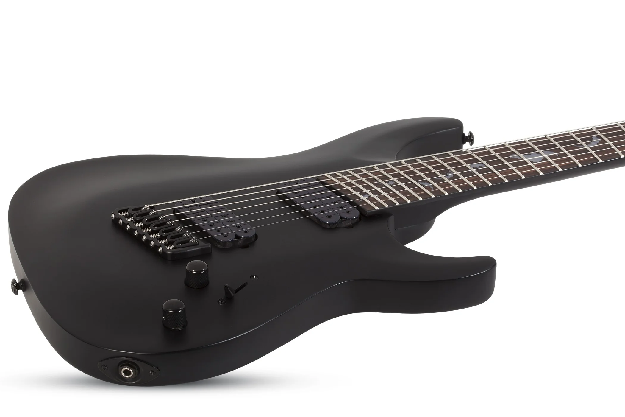 Schecter Damien-7 MS Electric Guitar - Satin Black - Image 7